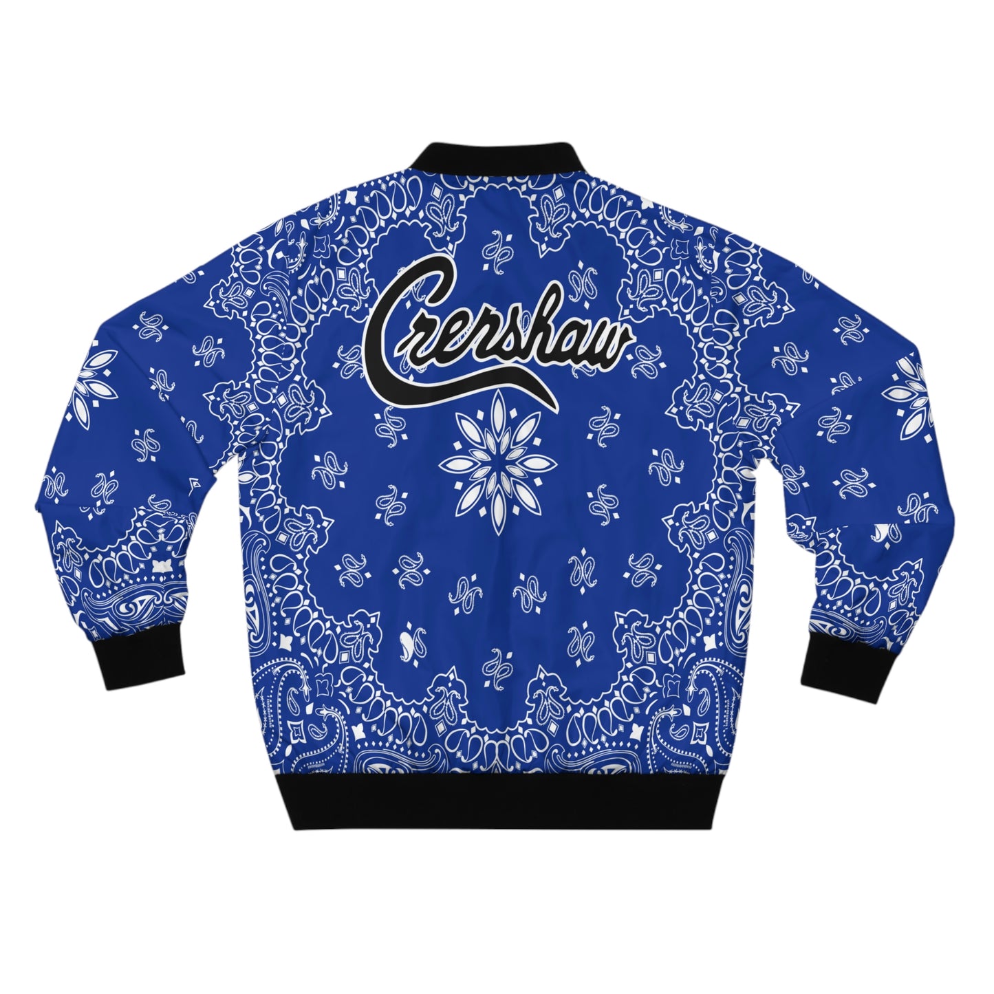 All Money In Crenshaw Nipsey Hussle Marathon Victory Lap Bandana Bomber Style Jacket