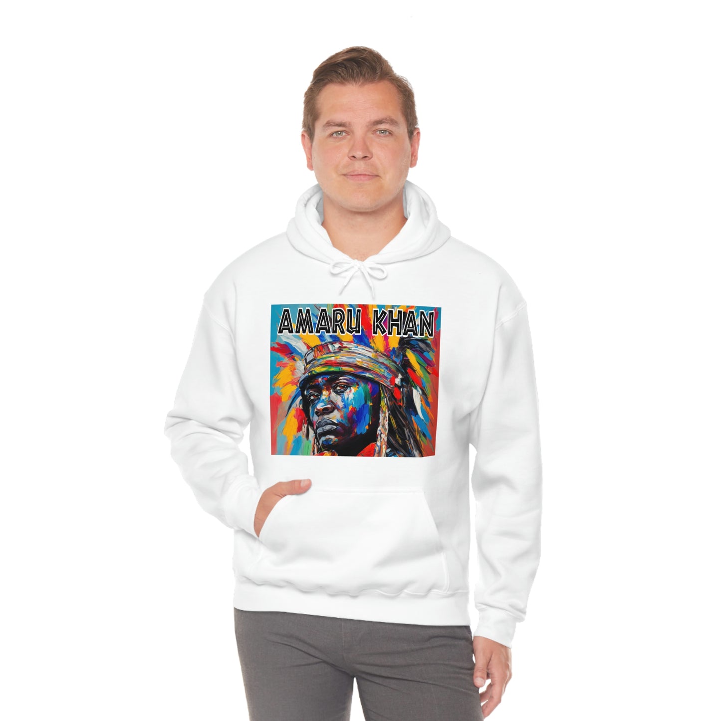 Amaru Khan Indigenous 1st Nation Niijii Heavy Blend Hooded Sweatshirt