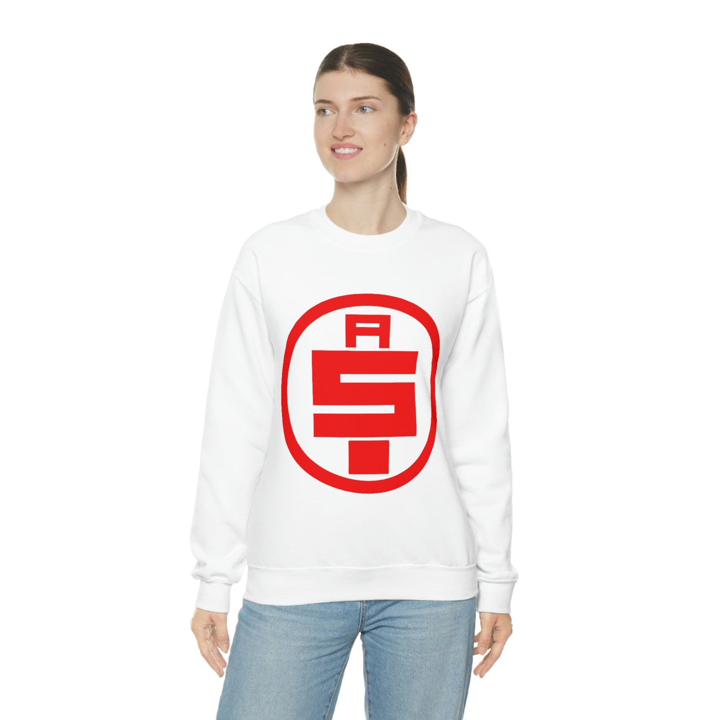 All Money In Sweatshirt Red Graphic Heavy Blend™ Crewneck Sweatshirt