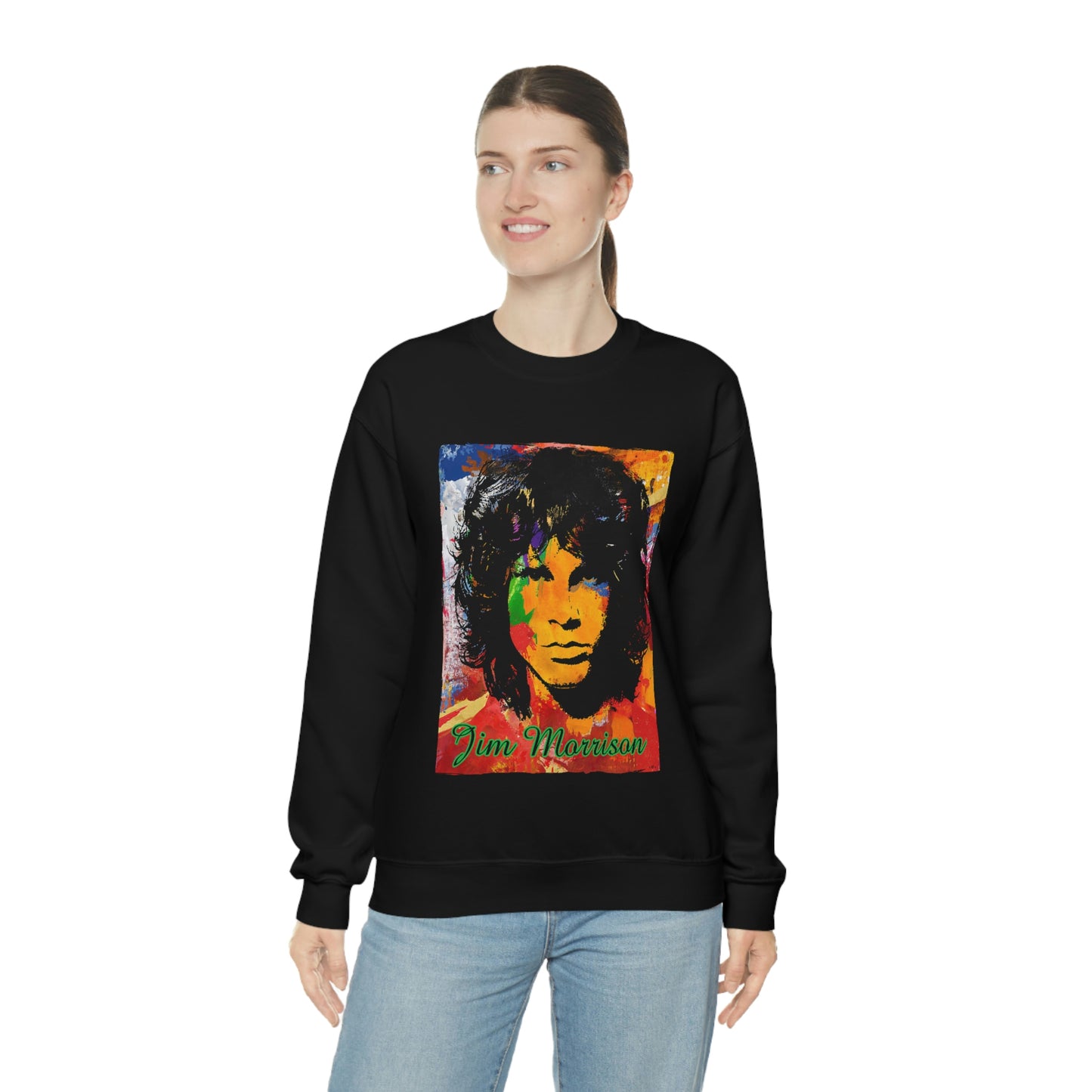 Jim Morrison Multicolor Graphic Heavy Blend™ Crewneck Sweatshirt