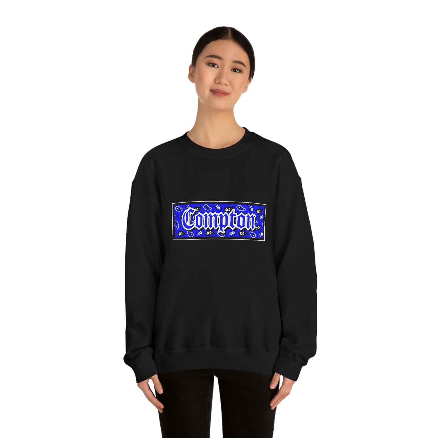 Compton Blue Bandana Heavy Blend Crewneck Sweatshirt