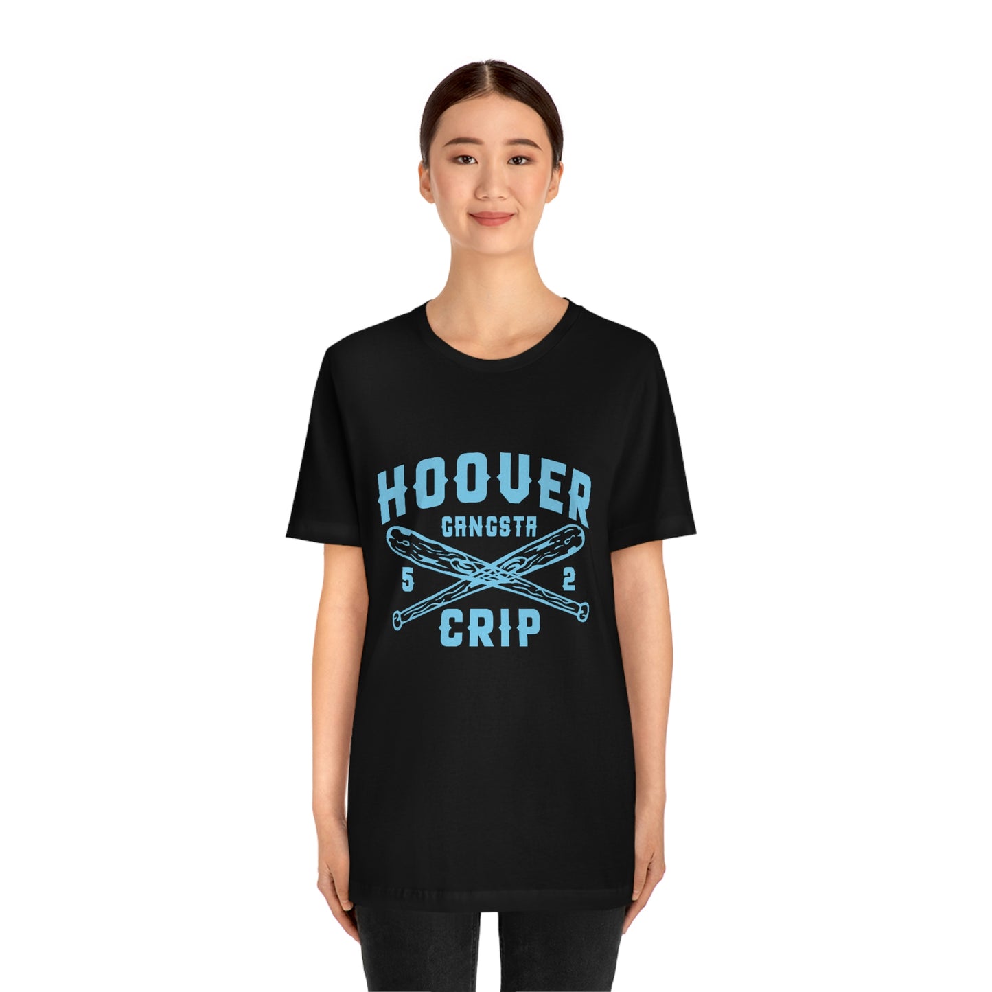 5 Deuce Hoover Gangsta Crip Blue Graphic Short Sleeve Tee