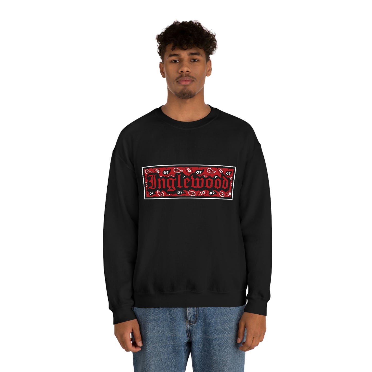 Inglewood Red Bandana Heavy Blend Crewneck Sweatshirt