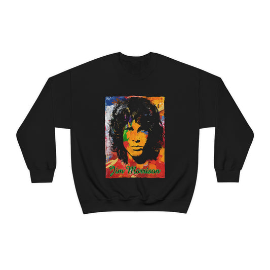 Jim Morrison Multicolor Graphic Heavy Blend™ Crewneck Sweatshirt