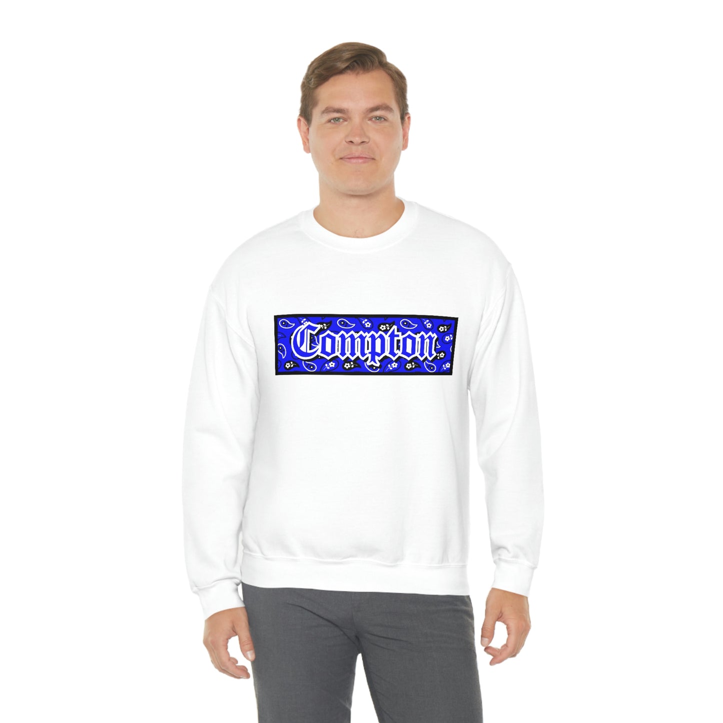 Compton Blue Bandana Heavy Blend Crewneck Sweatshirt