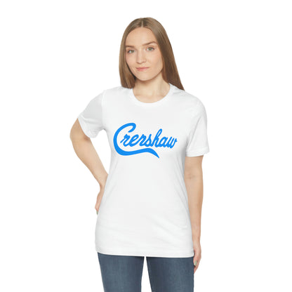 Crenshaw Classic T shirt Bright Blue Logo Unisex Jersey Short Sleeve Tee