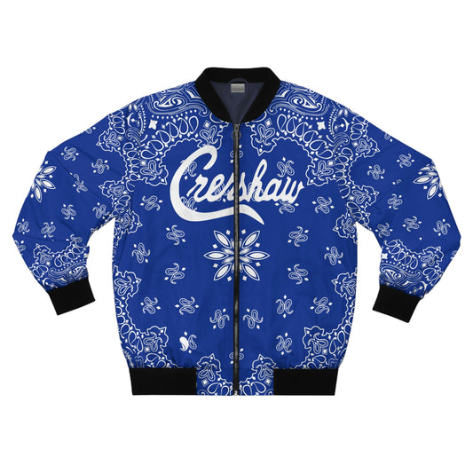 Crenshaw Bomber Style Blue Bandana Nipsey Hussle Men's Jacket