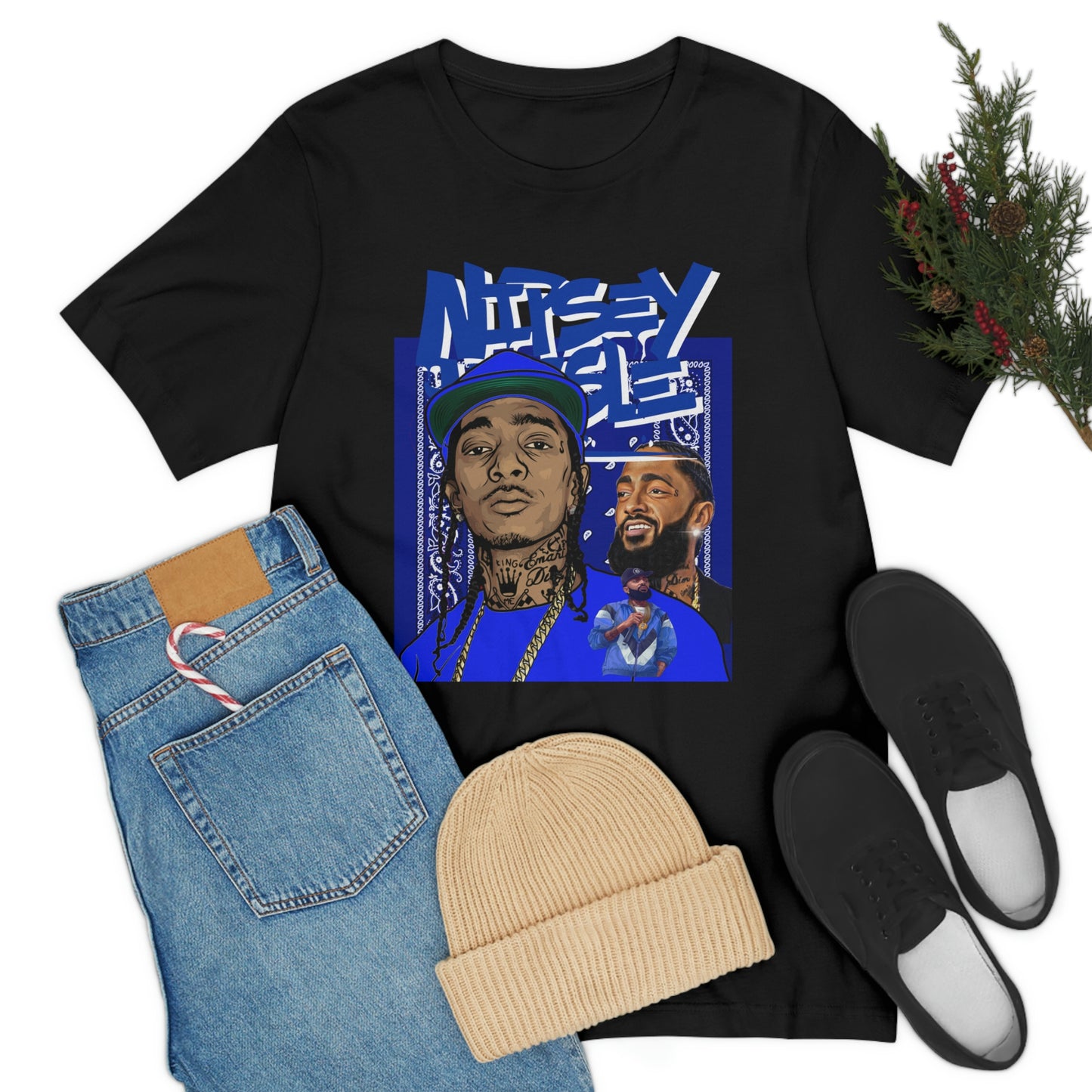 Nipsey Hussle Bandana Collage Short Sleeve Tee