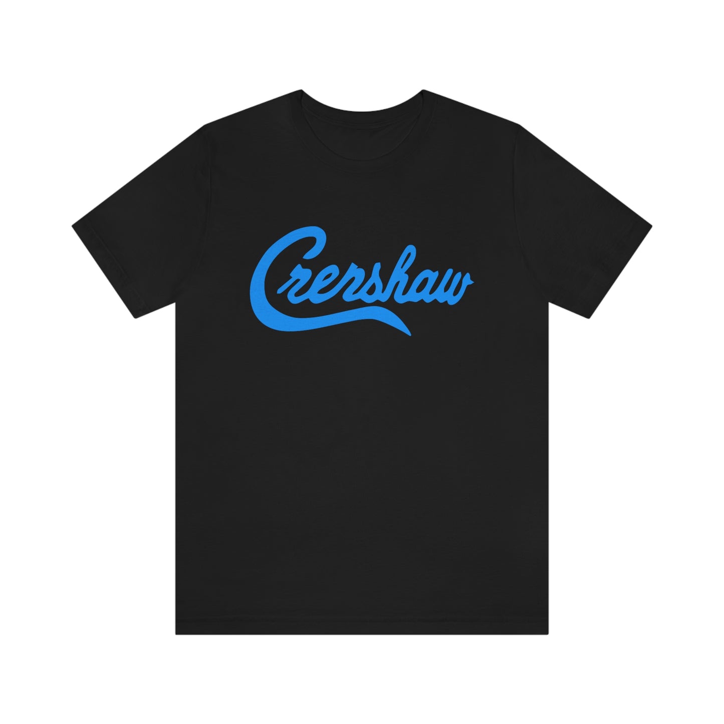 Crenshaw Classic T shirt Bright Blue Logo Unisex Jersey Short Sleeve Tee