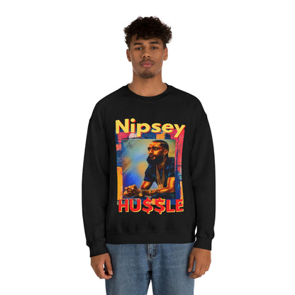 Nipsey Hussle Watercolor Graphic Heavy Blend™ Crewneck Sweatshirt