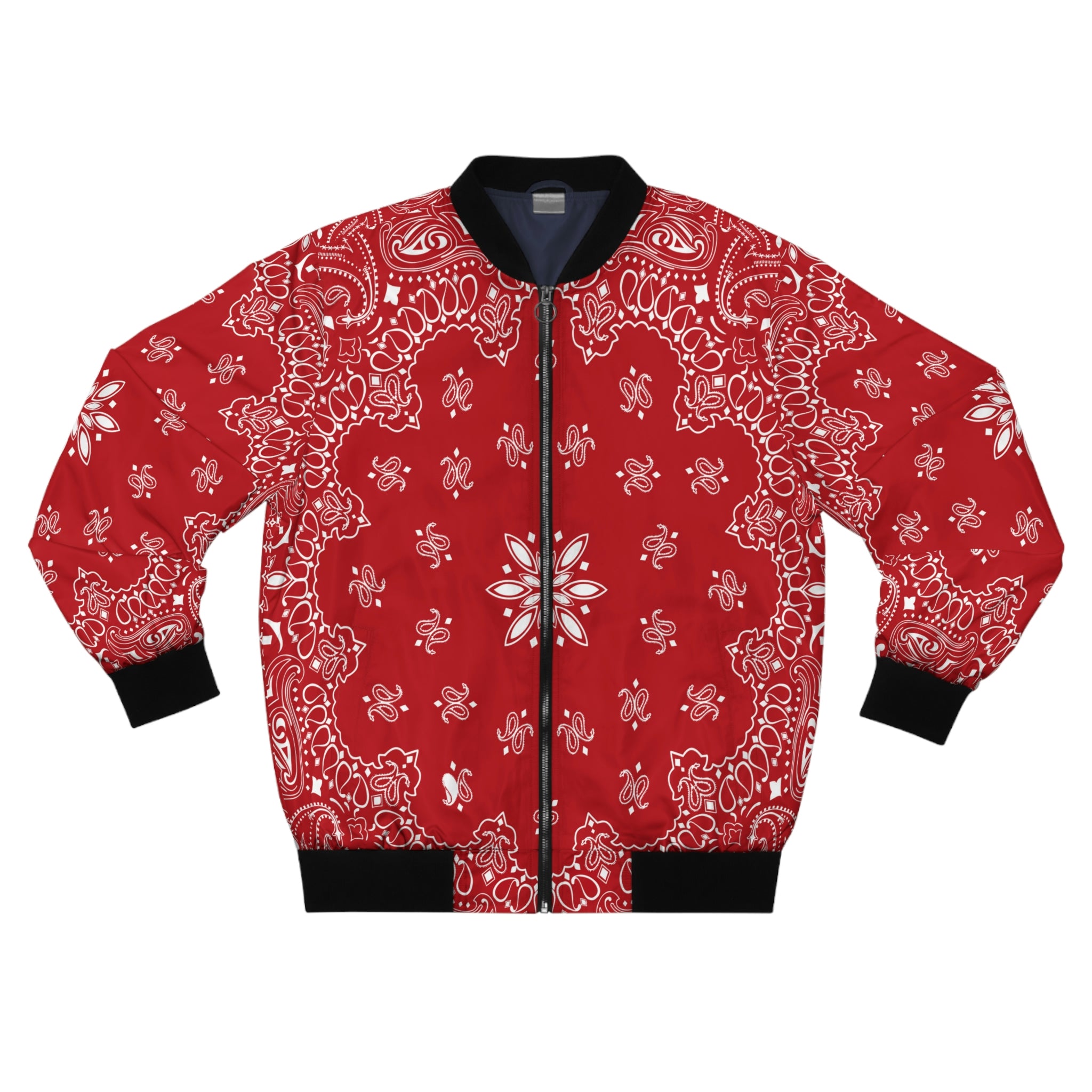 Red bandana clearance bomber jacket