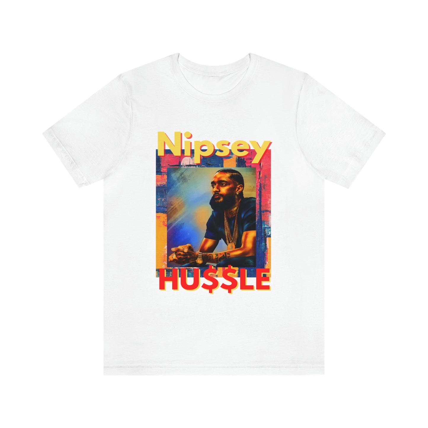 Nipsey Hussle Watercolor Graphic T Shirt Short Sleeve Tee