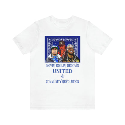 Movin, Rollin, Groovin Crip Unity Through Hip Hop Short Sleeve Tee