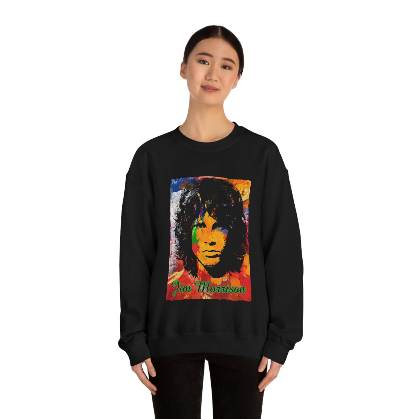 Jim Morrison Multicolor Graphic Heavy Blend™ Crewneck Sweatshirt