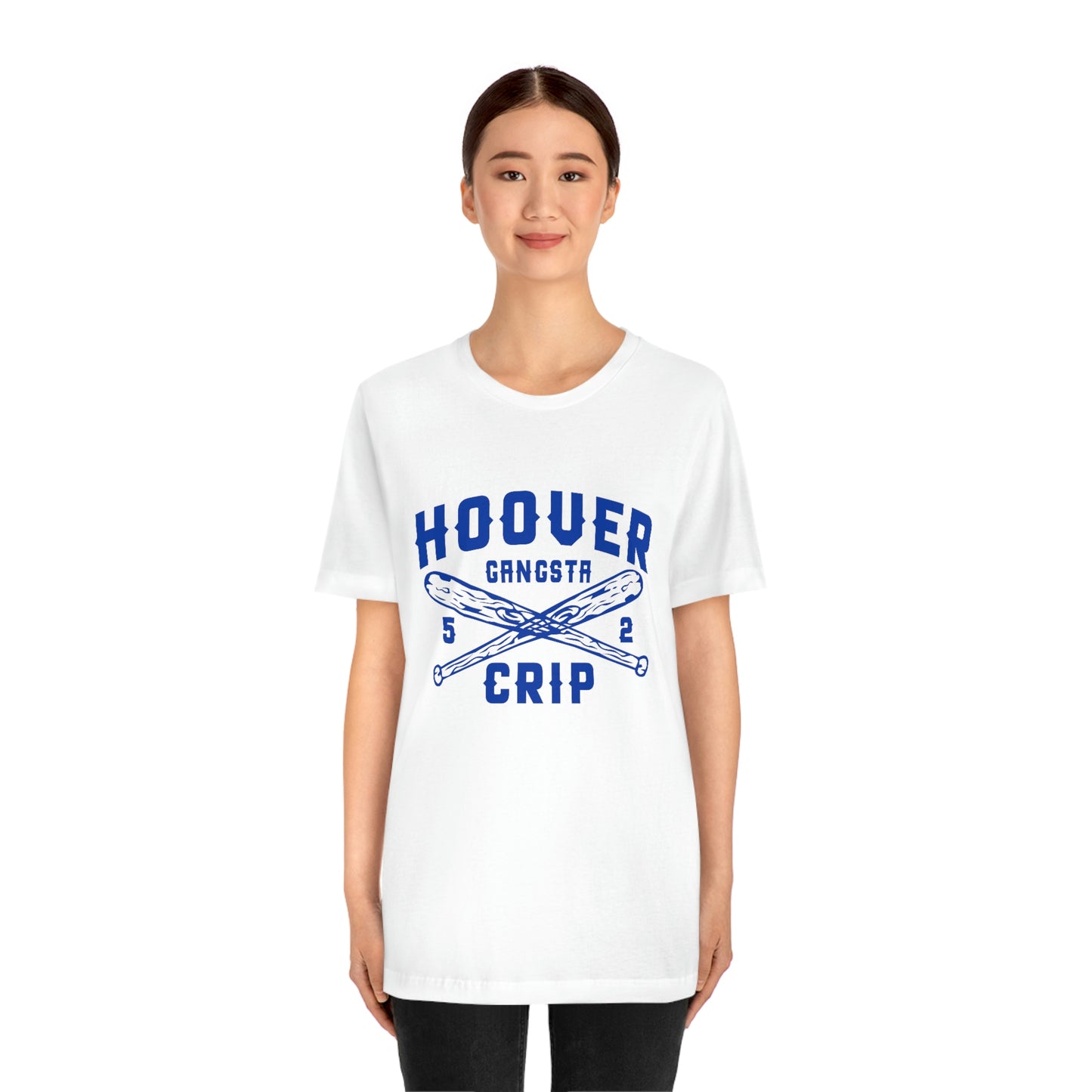 5 Deuce Hoover Gangsta Crip Blue Graphic Short Sleeve Tee