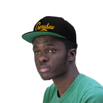 Crenshaw Snapback Black & Yellow Unisex Flat Bill Hat