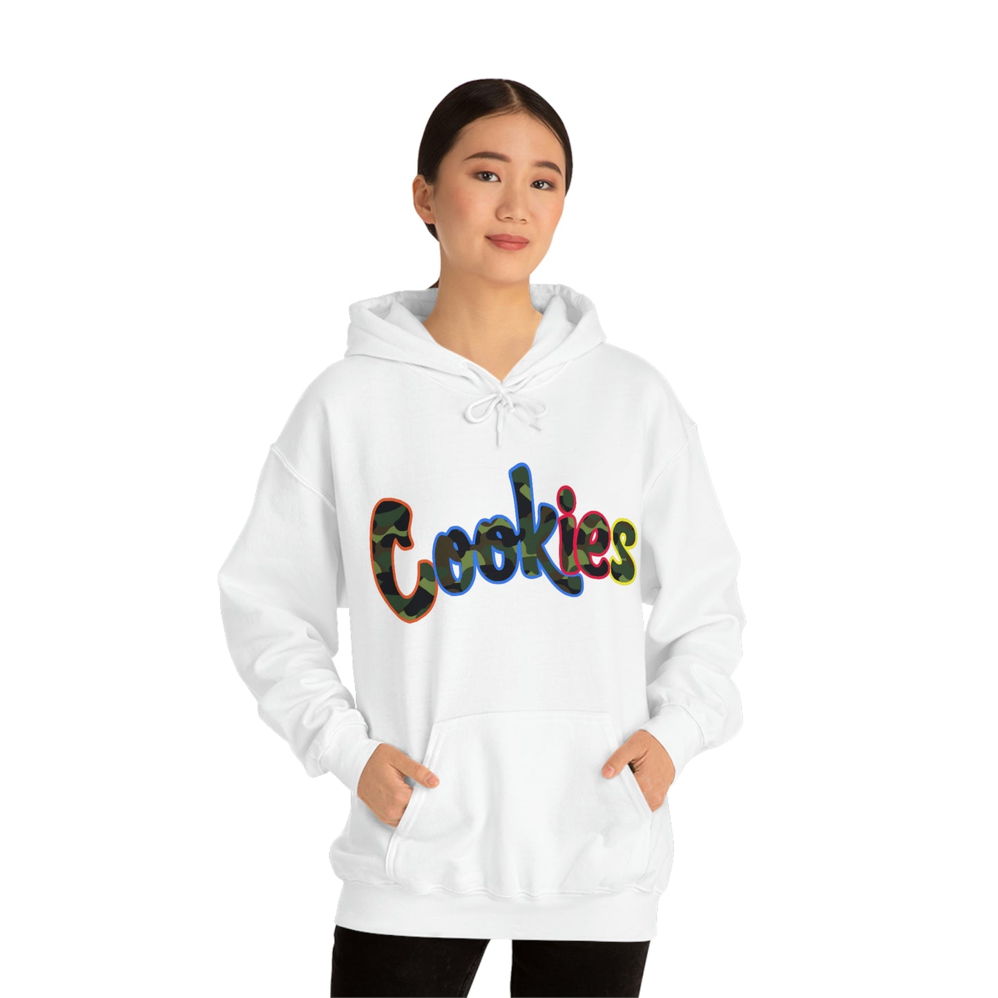 Cookies Camo Pattern Hoodie Heavy Blend Hooded Sweatshirt