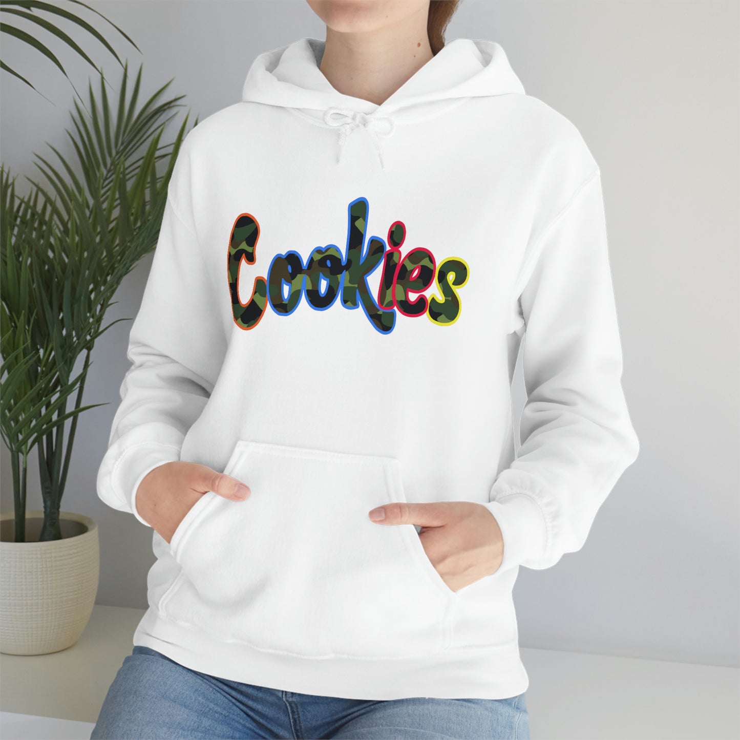 Cookies Camo Pattern Hoodie Heavy Blend Hooded Sweatshirt