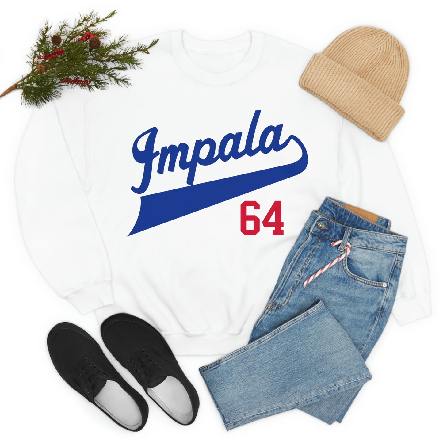 1964 Chevy Impala Heavy Blend Crewneck Sweatshirt